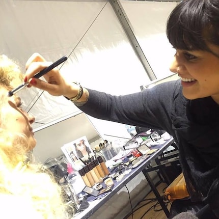 Sophia al lavoro per la sfilata Chanel Ready-to-Wear SS15.