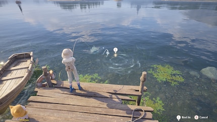 Das Fischen ist ein eigenes Mini-Spiel.