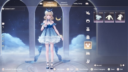 In der Garderobe kann ich Nikki personalisieren.