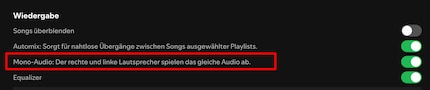 Mono kann bei Podcasts oder Hörproblemen helfen.