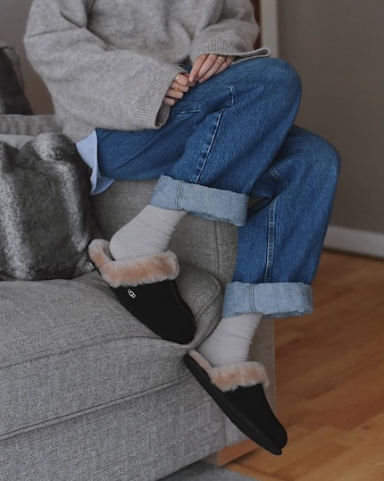 The Scuffette slippers from Ugg are super fluffy.