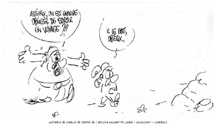 Lorsque le dessinateur Didier Conrad n'agit qu'avec son crayon, le résultat est le suivant.