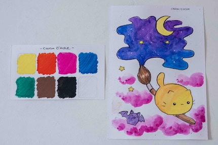 Die Farben von Caran d’Ache sind besonders deckend.