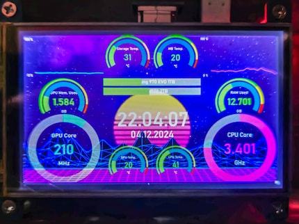 Le Raspberry Pi affiche toutes sortes d’informations.