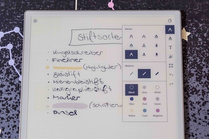 In the notebook, I can let off steam with a great selection of brushes and colours.