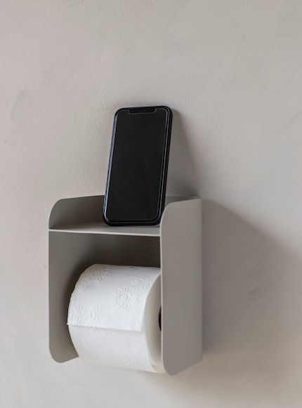 Wall-mounted Carry is also an industrial-look shelf.
