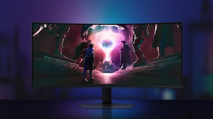 Le design du Samsung Odyssey G7 est d'une belle sobriété pour un moniteur de jeu.