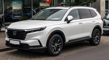 Les essais ont été réalisés avec trois petits SUV, dont une Honda CR-V sur la photo.