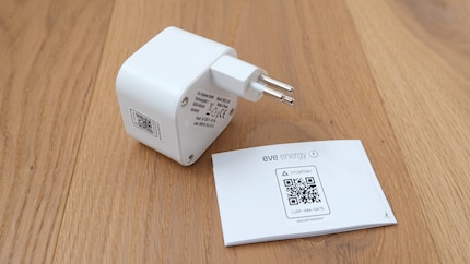 You can integrate Matter-compatible adapter plugs like this one from Eve into your smart home system by scanning the QR code with your phone.