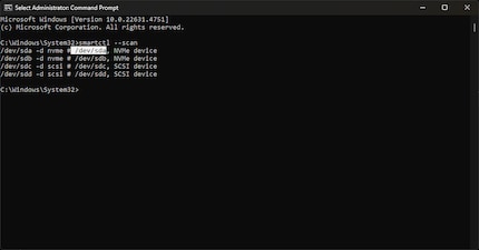 Nel mio caso, l'unità SDD con il sistema operativo è denominata «/dev/sda».