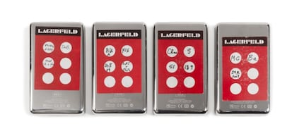 Vierer-Set von Classic-iPods mit 30 und 40 GB Speicher aus dem Jahr 2003; verkauft für 1800 Euro.