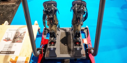 Le simulateur de ski primé à l'ISPO à Munich.