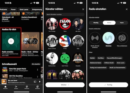 Du kannst deinen eigenen Radiosender bauen. Der Algorithmus hilft bei der Musikauswahl.