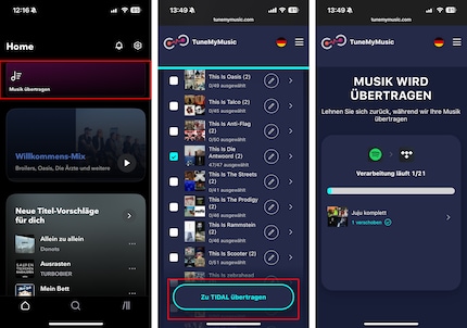 If you just switched to Tidal, you may still have playlists. This way you can take them with you.