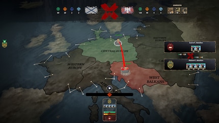 Attacco i Balcani occidentali con il mio 1° battaglione. Vincerò la battaglia e conquisterò il territorio.