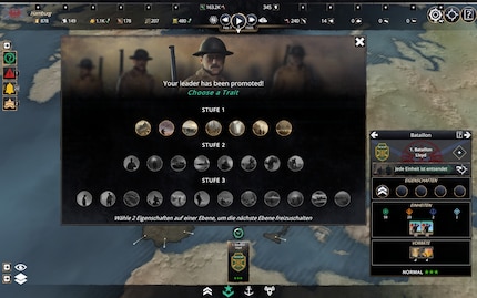 Dopo diverse battaglie, posso promuovere il mio leader militare.