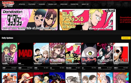 Manga Plus offre un large choix de titres connus et moins connus.