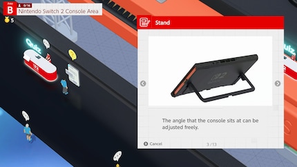 The paid Nintendo Switch 2 Welcome Tour tech demo explains the revised stand.