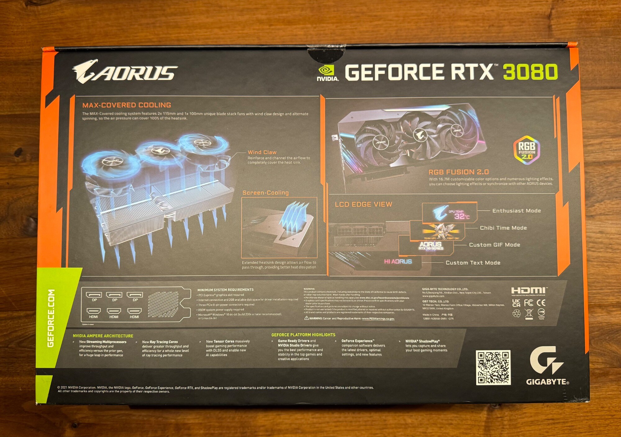 Image du produit Gigabyte Aorus GeForce RTX 3080 Master (12 Go)