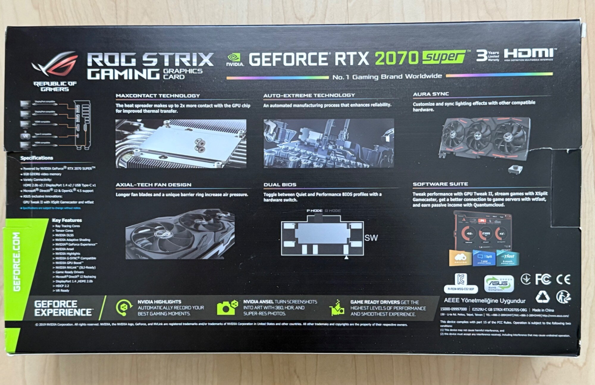 Produktbild ASUS GeForce RTX 2070S ROG Strix O8G Gaming (8 GB)