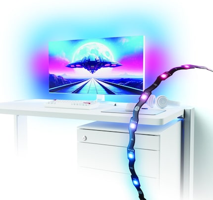 Das Lichtband hat eine ungewöhnliche Form.