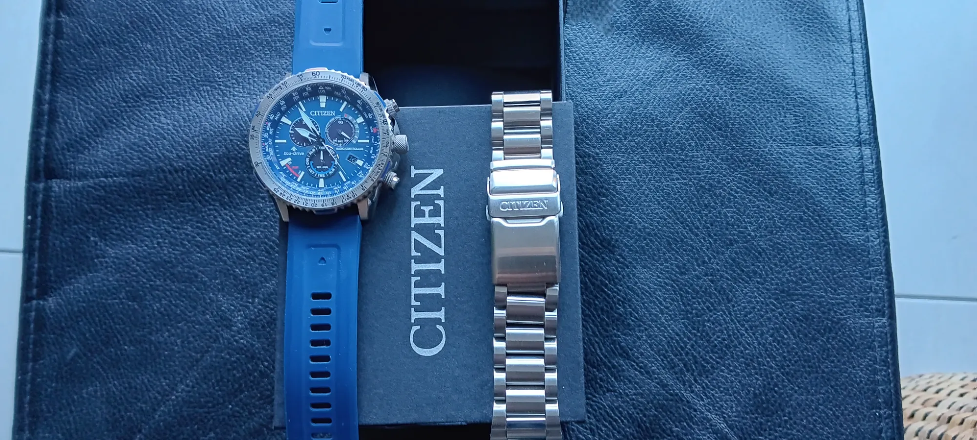 Actual product image Citizen Eco-Drive Promaster - CB5000-50L (Chronograph, Radio-controlled clock, 47 mm)