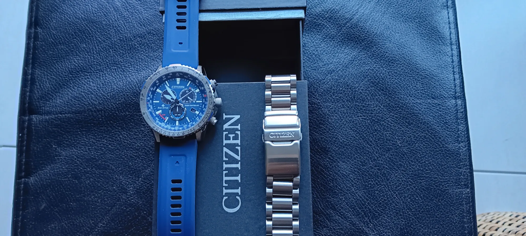 Actual product image Citizen Eco-Drive Promaster - CB5000-50L (Chronograph, Radio-controlled clock, 47 mm)