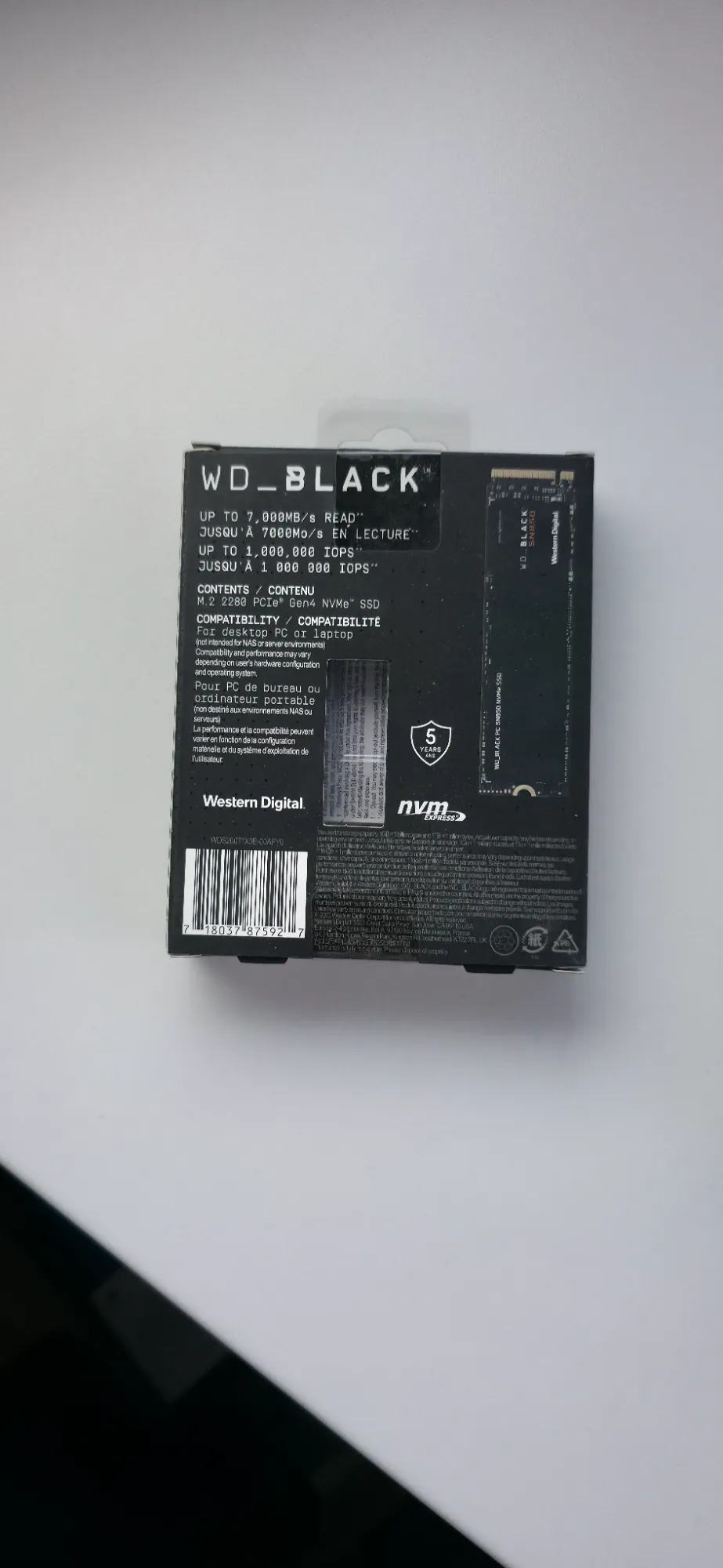 Immagine prodotto WD Black SN850 (2000 GB, M.2 2280)