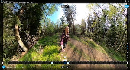 Der Gopro Player für Desktop-Computer bietet außer Reframing nicht viele Möglichkeiten.