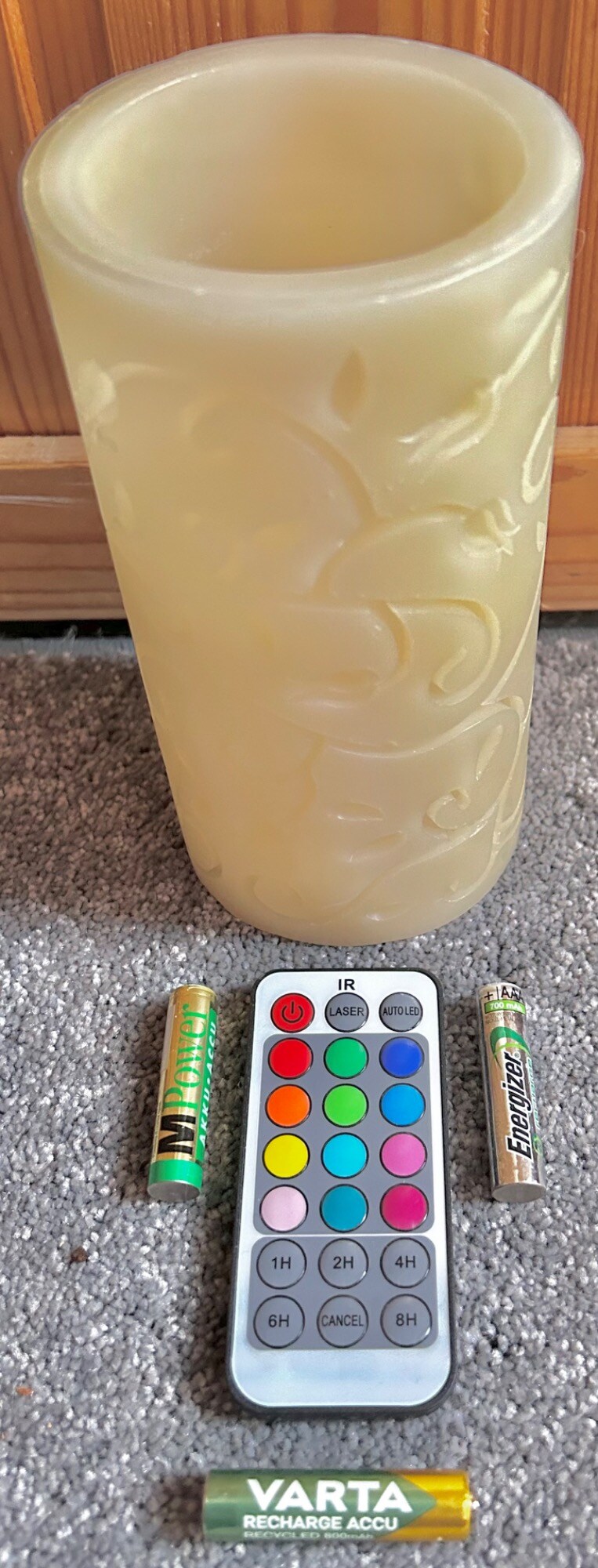 Actual product image Lunartec Real wax candle with color change, laser projector and remote control (1 x)