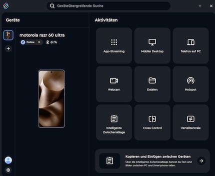 Connecting the smartphone to PC via Smart Connect