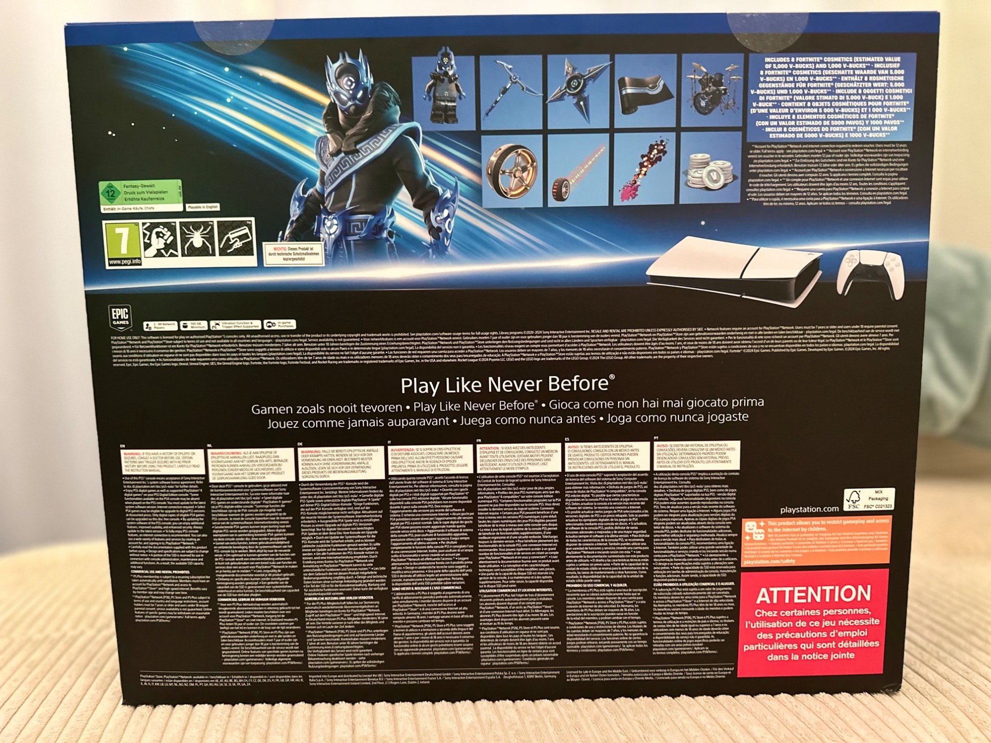 Produktbild Sony PlayStation 5 Digital Edition – Fortnite Cobalt Star Bundle