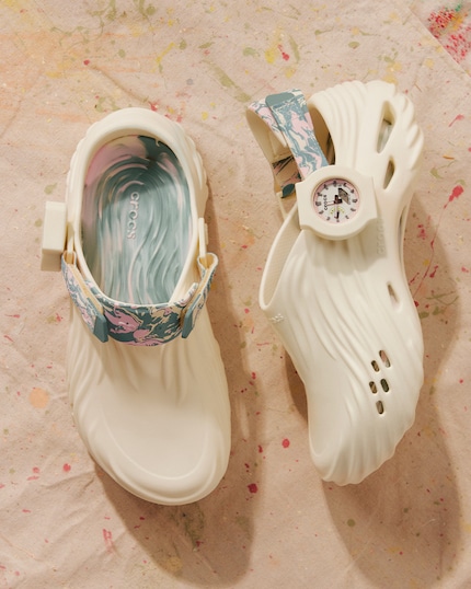 ... oder am Schuh befestigt werden.