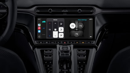 Mit CarPlay Ultra kannst du deine Onboard-Systeme bedienen.