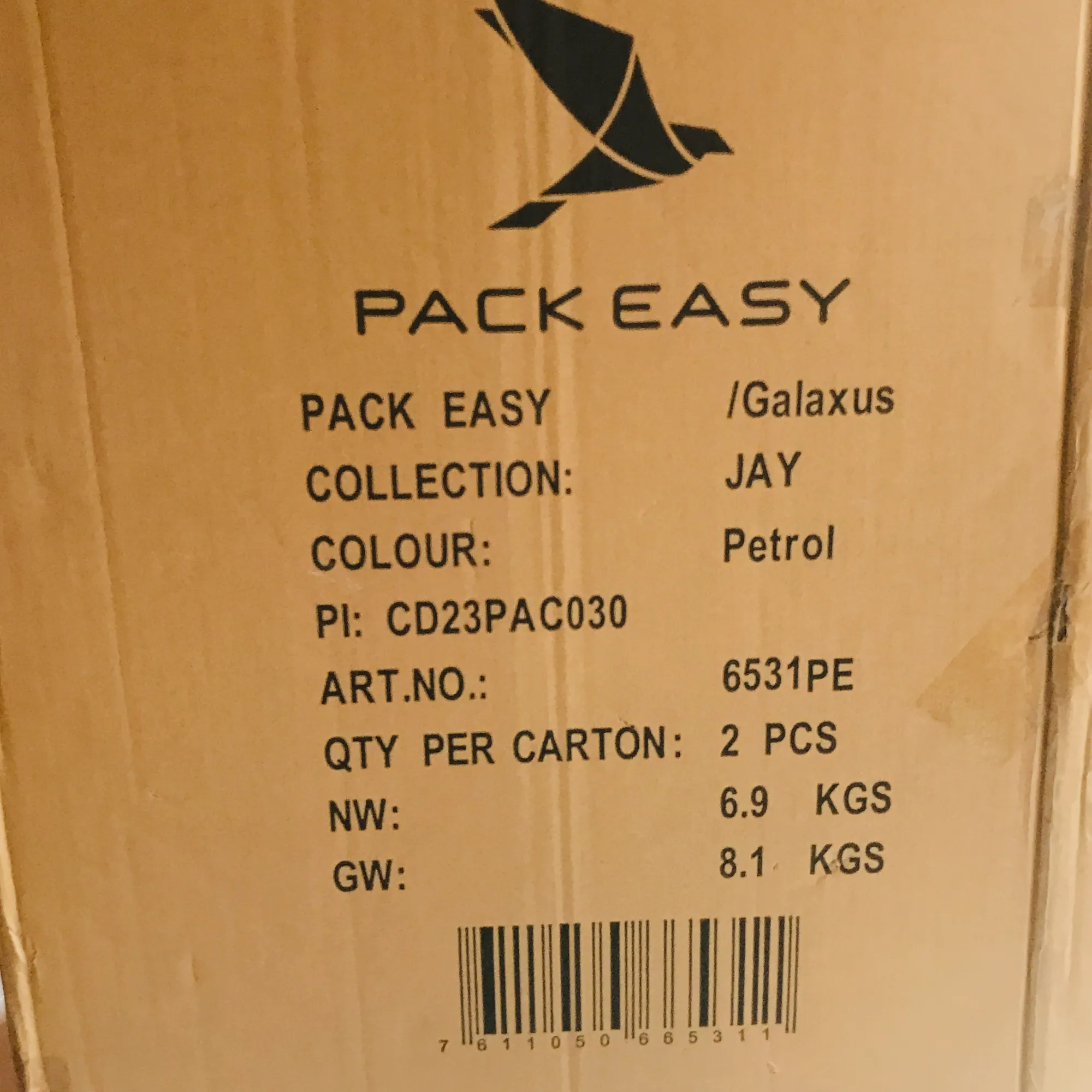 Produktbild Pack Easy Jay (181 l, Handgepäck (bis 50l), L (90 - 115l))