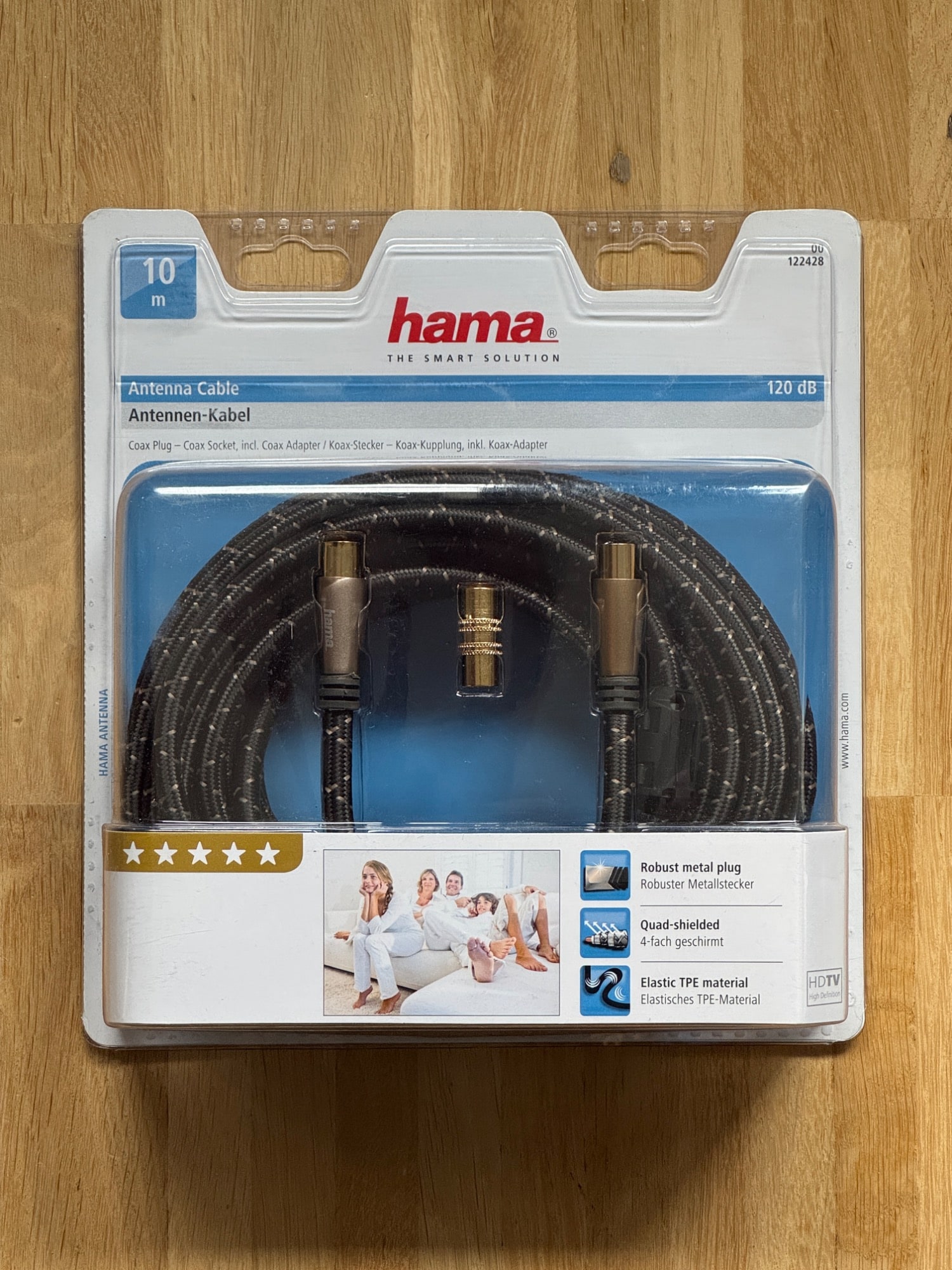 Produktbild Hama 5 Star Antennen-Kabel (120 dB, Antennenkabel)