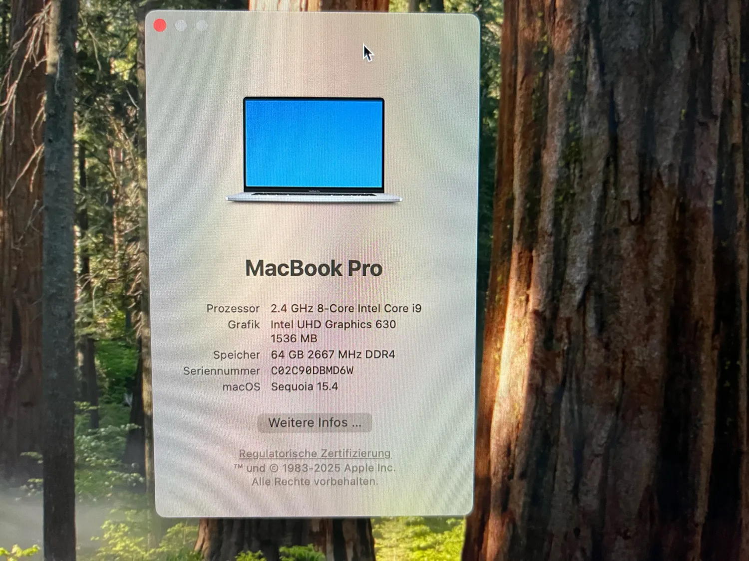 Immagine prodotto Apple MacBook Pro (16", Intel Core i9-9980HK, 64 GB, 1000 GB, CH)