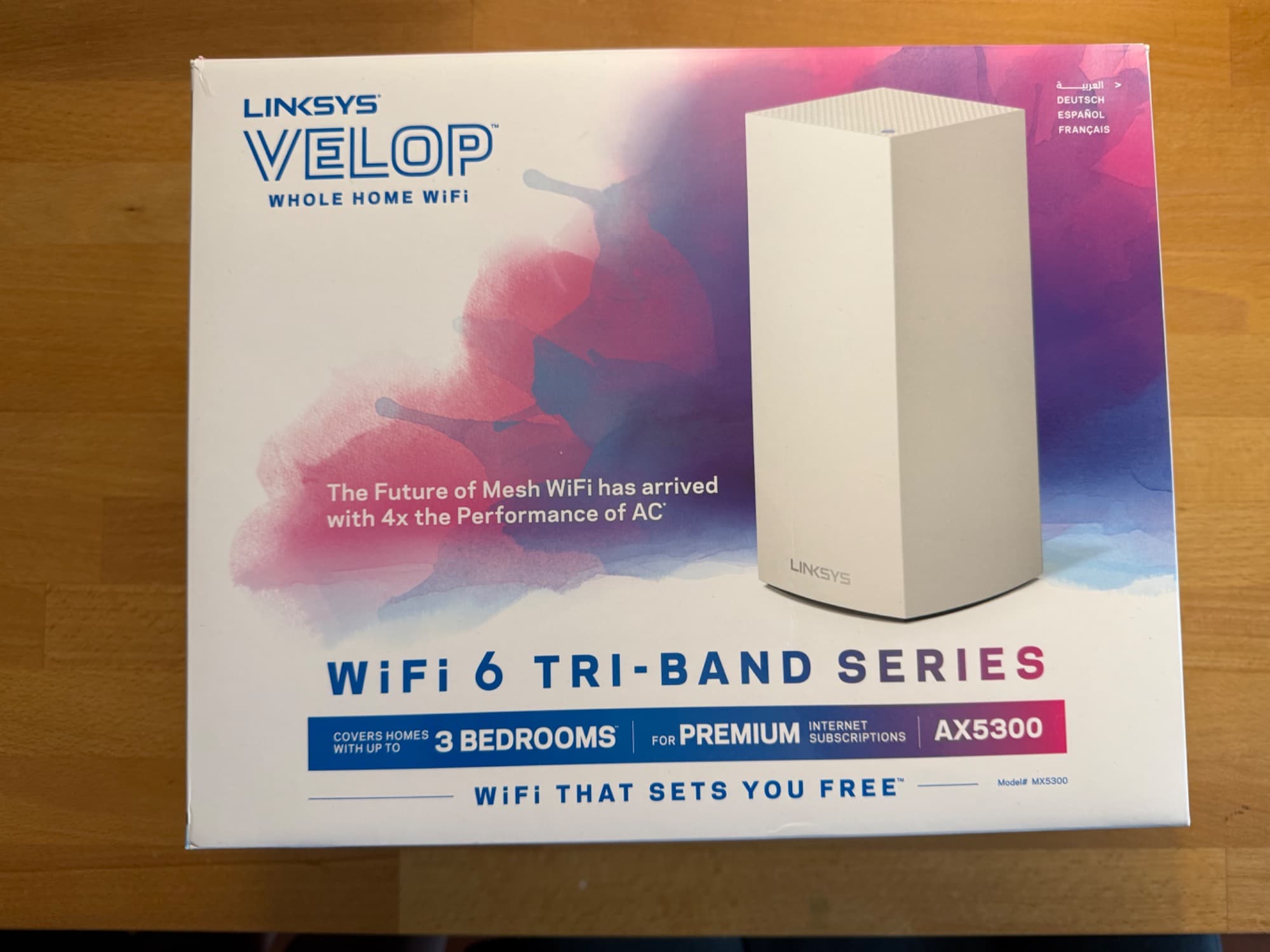 Produktbild Linksys Velop WiFi 6 AX5300 Mesh-WLAN Tri-Band-System 1er-Pack (MX5300)