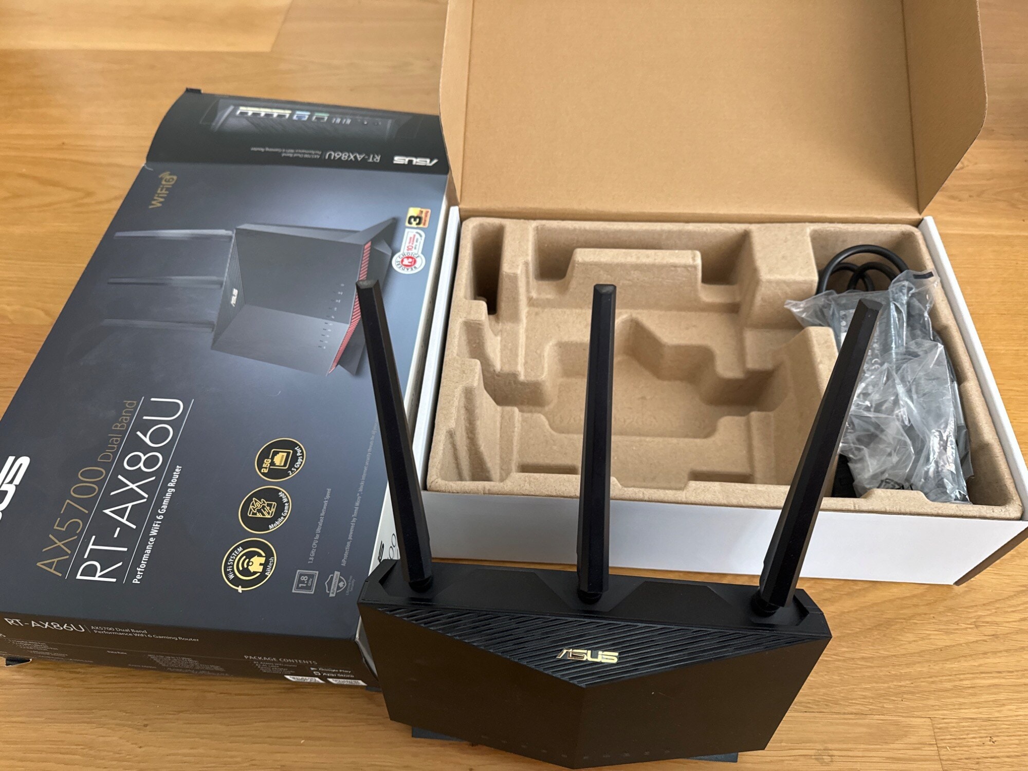 Actual product image ASUS RT-AX86U AX5700 WiFi 6 Gaming Router