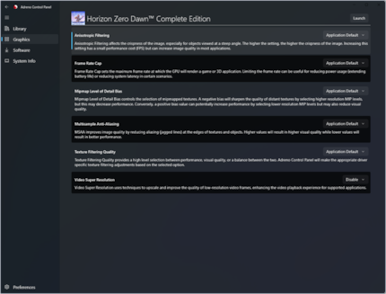 The beta offers a manageable number of graphics options.
