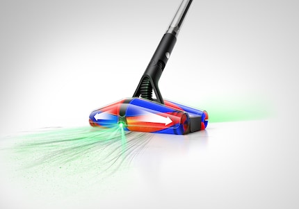 The floor nozzle with the green laser in both directions.