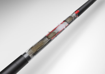 There is very little space in the tube, so the dust is compressed.