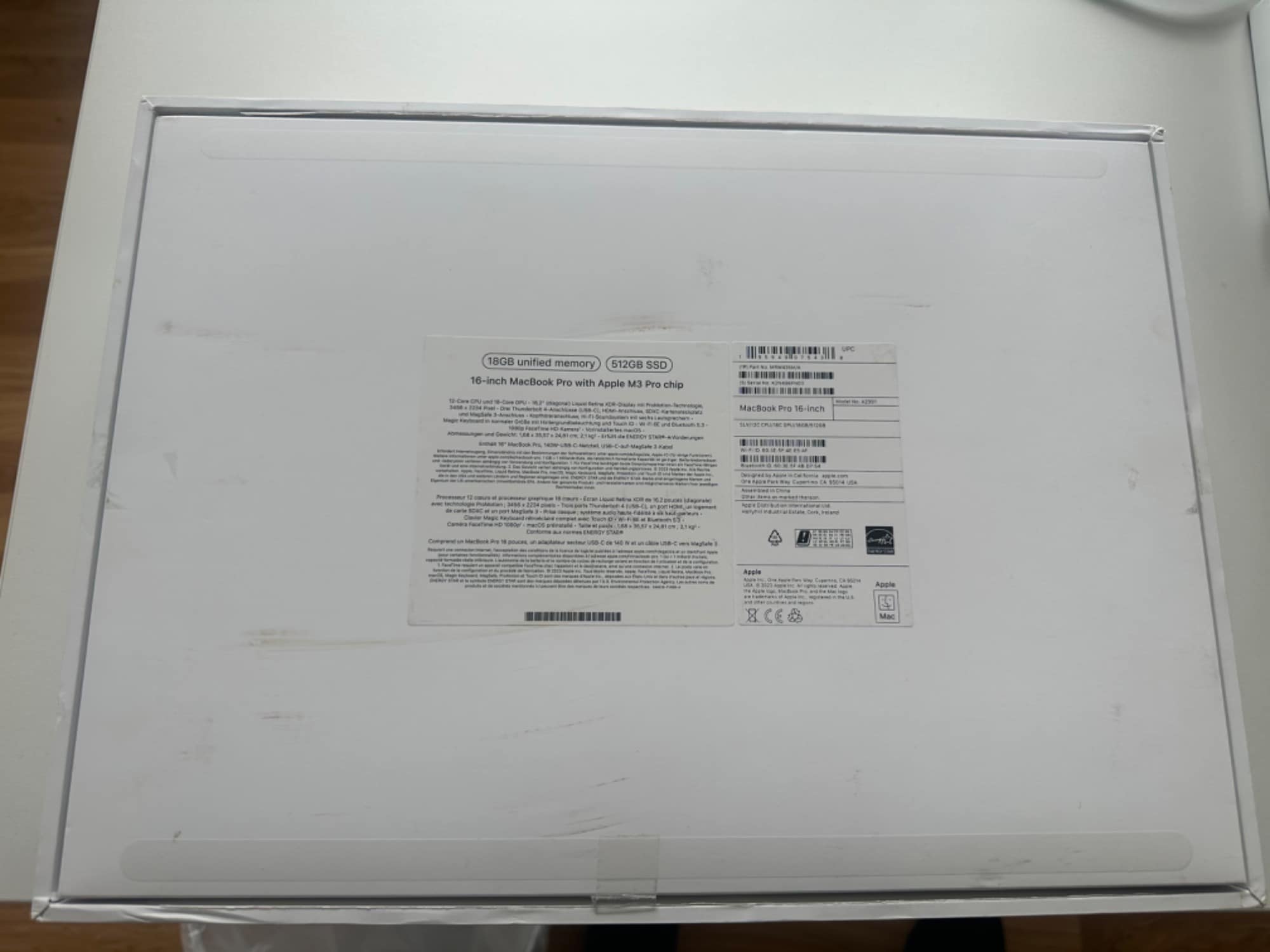 Actual product image Apple MacBook Pro - Late 2023 (16", M3 Pro, 18 GB, 512 GB, CH)