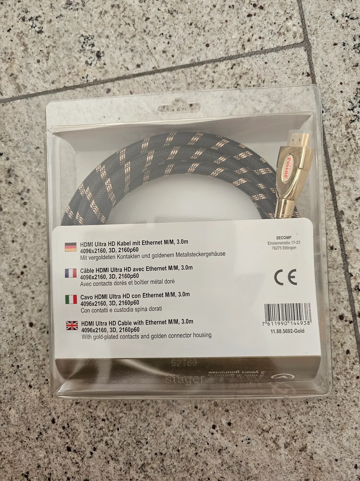 Actual product image Roline HDMI (Typ A) — HDMI (Typ A) (3 m, HDMI)