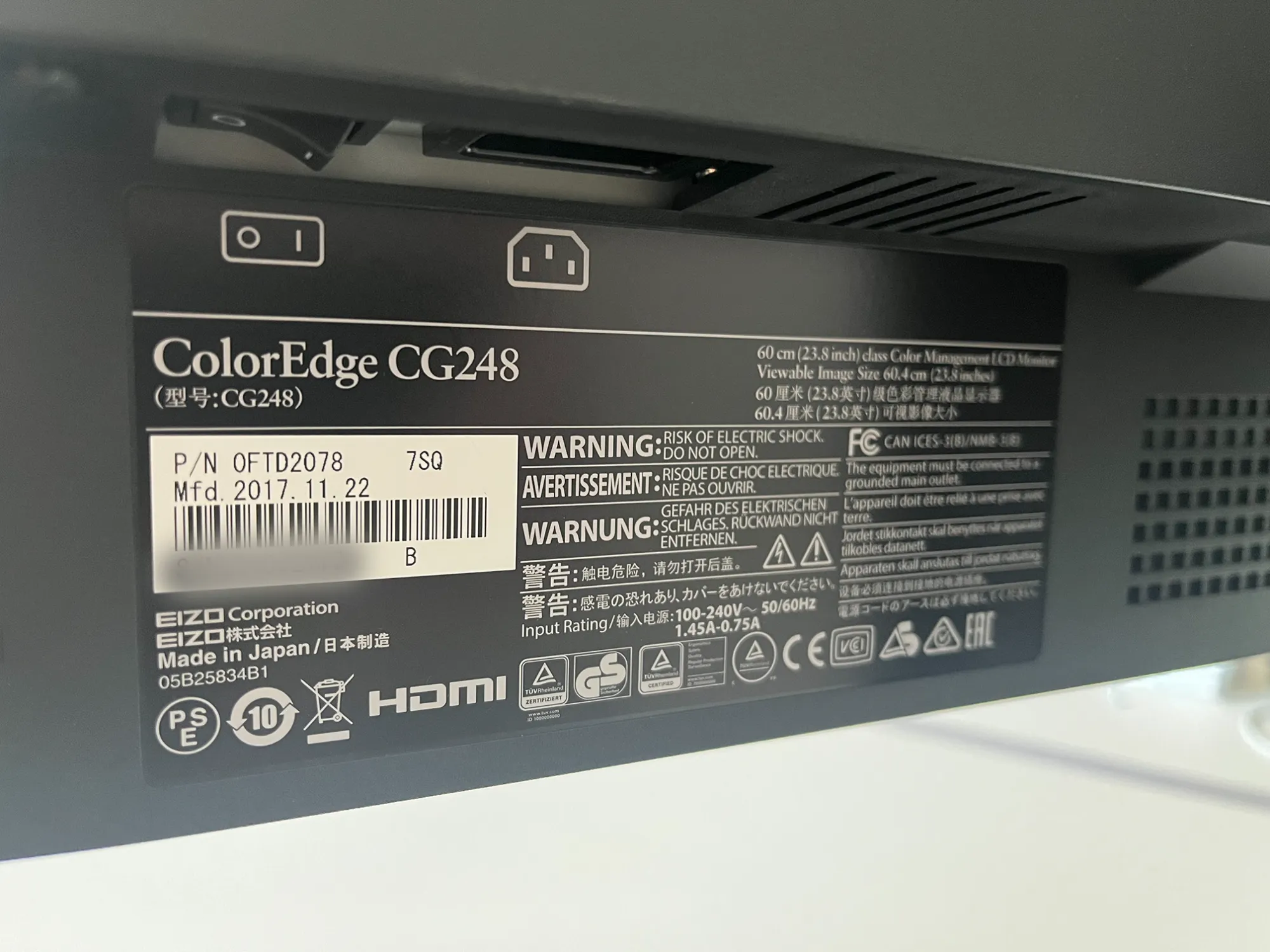 Image du produit Eizo Cg248-4k (3840 x 2160 pixels, 24")