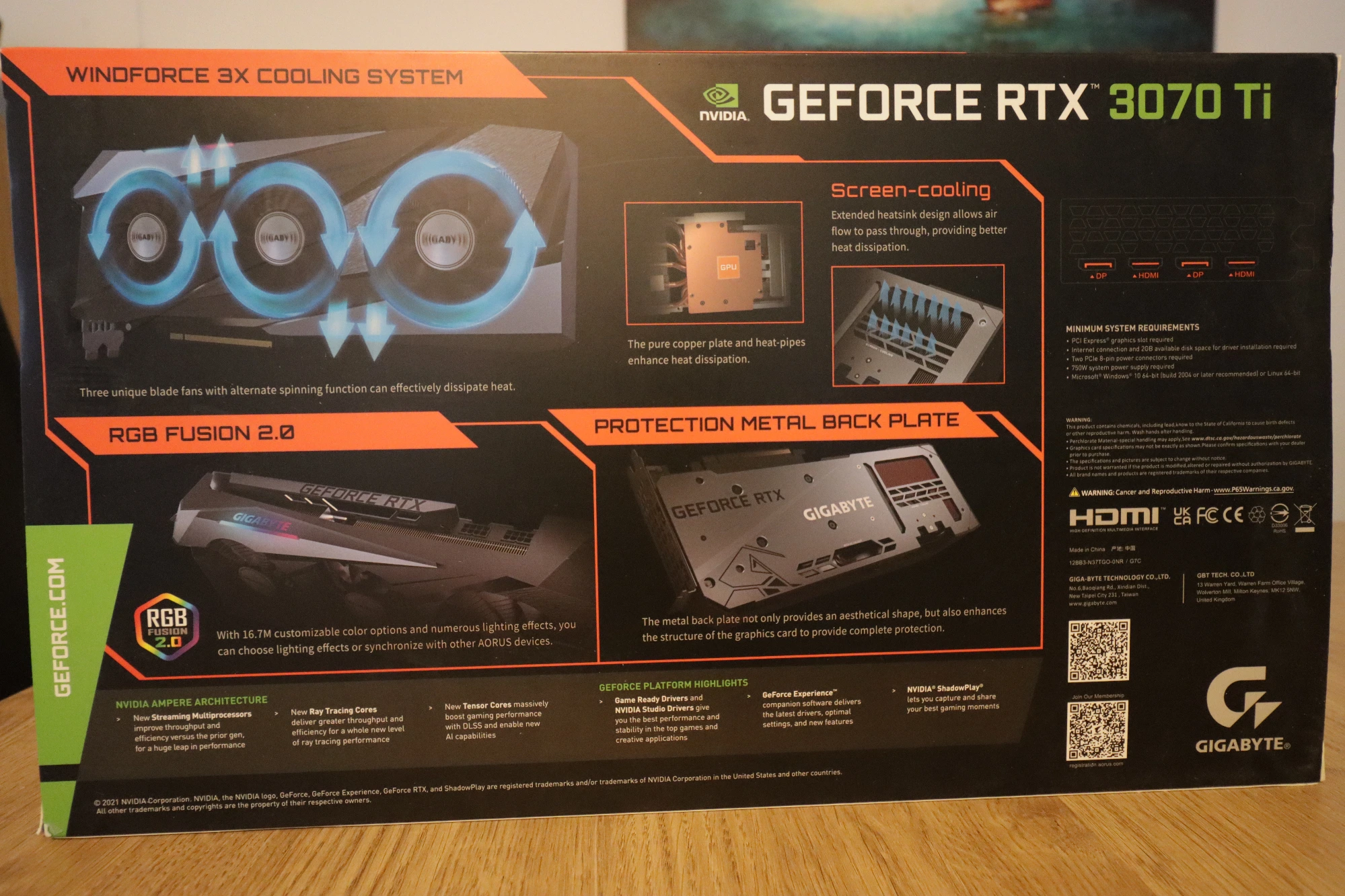 Produktbild Gigabyte GeForce RTX 3070 Ti Gaming OC (8 GB)