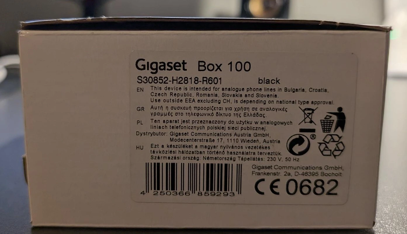 Immagine prodotto Gigaset Box 100 int.