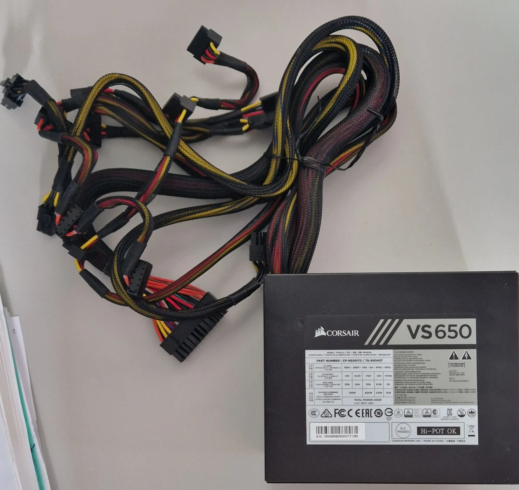 Produktbild Corsair Vs650 2018 (650 W)