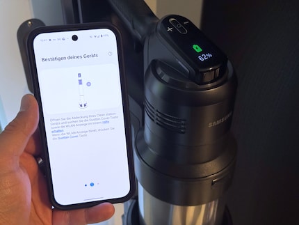 Unnötig: den Akkusauger mit der App verbinden.