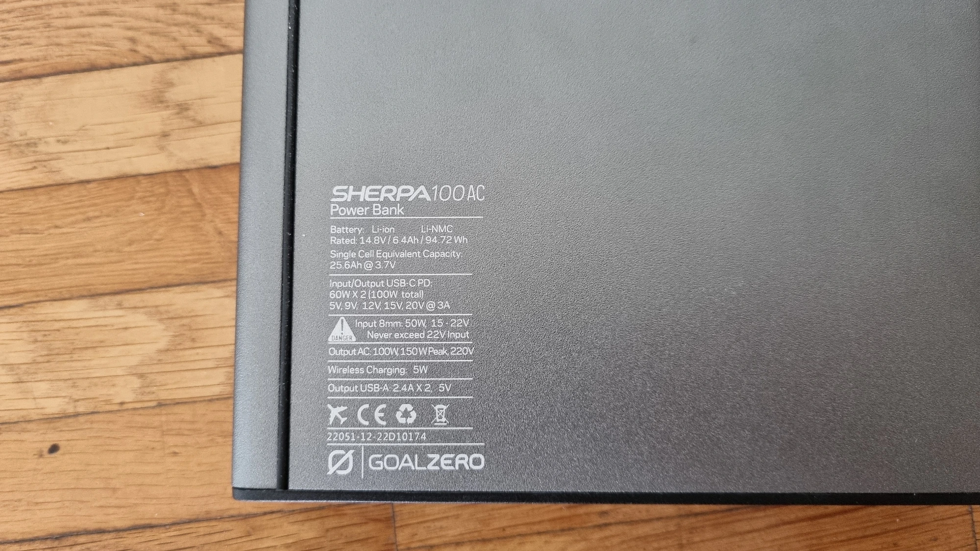 Actual product image Goal Zero Sherpa (25600 mAh, 100 W, 94.72 Wh)